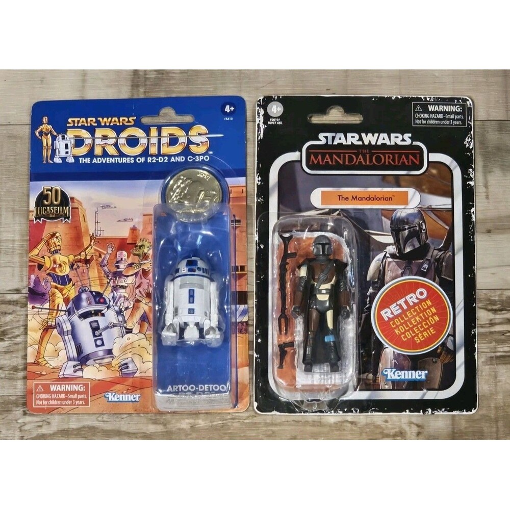 Star Wars The Vintage Collection DROIDS R2D2 Mandalorian Lot TARGET Exclusive